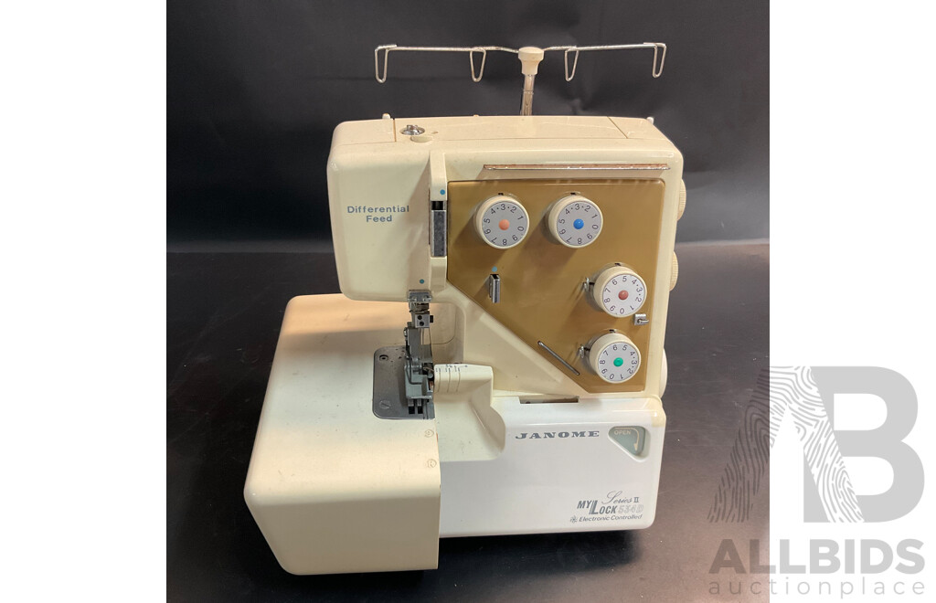 GLOBE 550 & JANOME My Lock 534D Sewing Machines - Lot of 2