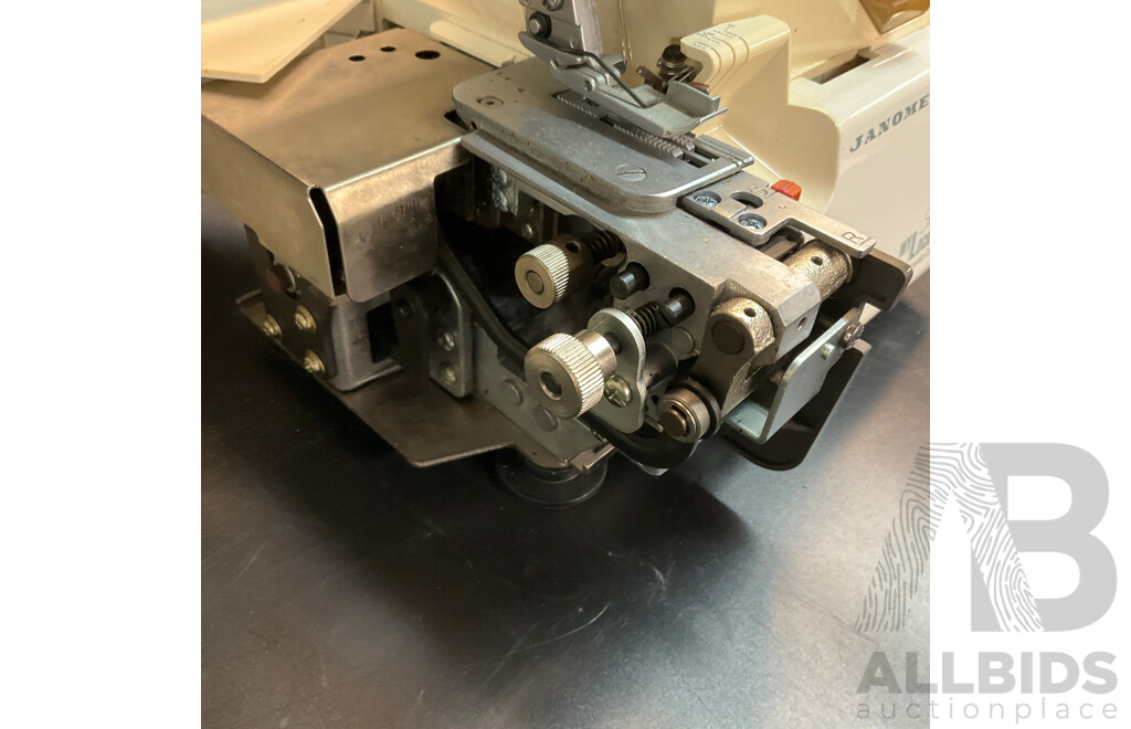 GLOBE 550 & JANOME My Lock 534D Sewing Machines - Lot of 2