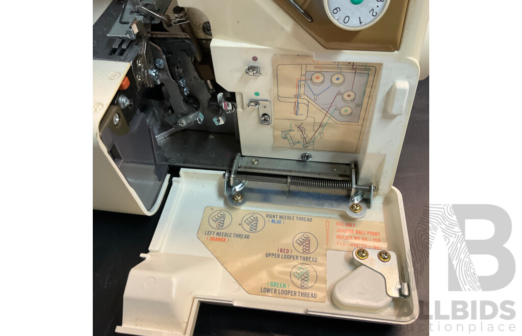 GLOBE 550 & JANOME My Lock 534D Sewing Machines - Lot of 2