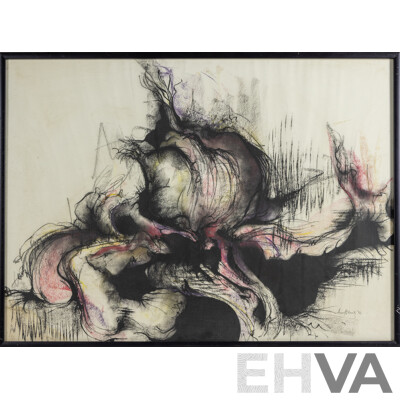 Mary Black, (20th Century, American), a Private Torment (1983), Original Mixed Media Pastel, 56 x 76 cm (frame)