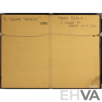 Mary Black, (20th Century, American), a Private Torment (1983), Original Mixed Media Pastel, 56 x 76 cm (frame)