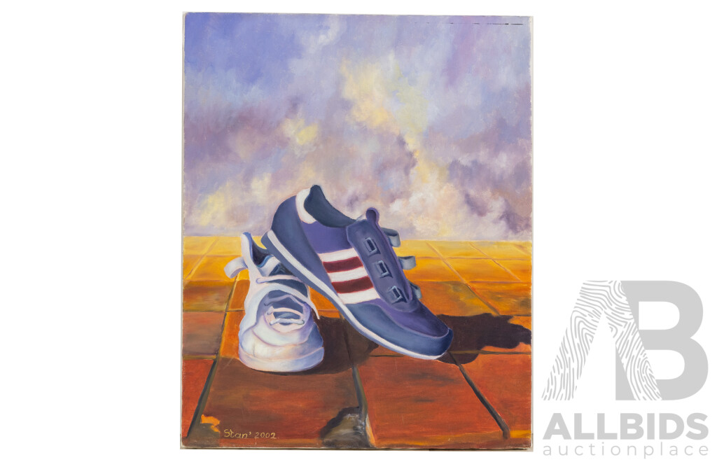 Lazo Stankovic, (20th Century, Australian), Sneakers, Oil on Canvas, 50 x 40 cm