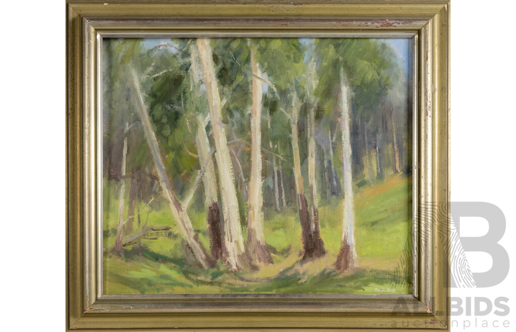 Frances Duffy (20th Century, Australian,1927-1996), Gum Trees, Wonderful Oil on Canvas, 65 x 75 cm