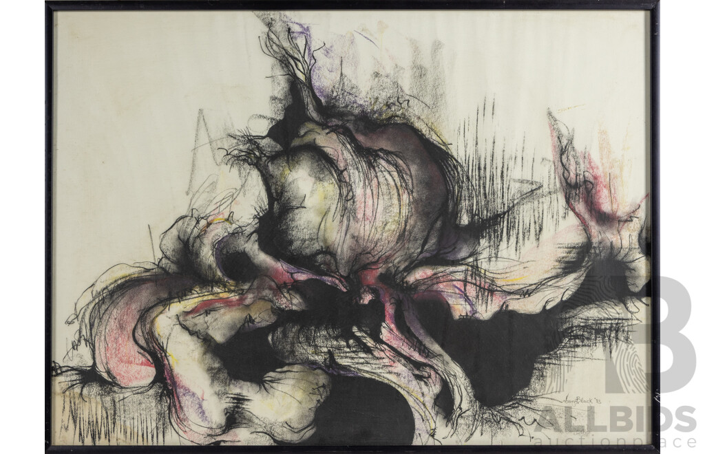 Mary Black, (20th Century, American), a Private Torment (1983), Original Mixed Media Pastel, 56 x 76 cm (frame)