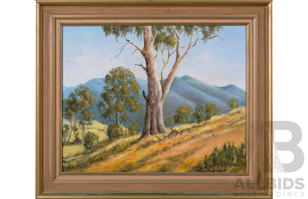 Peter Bardulis (20th Century, Latvian-Australian, 1912-1988), Afternoon Shadows, Lovely Vintage Oil on Board, 48 x 58 cm (frame)