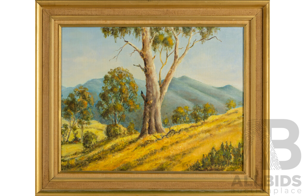 Peter Bardulis (20th Century, Latvian-Australian, 1912-1988), Afternoon Shadows, Lovely Vintage Oil on Board, 48 x 58 cm (frame)