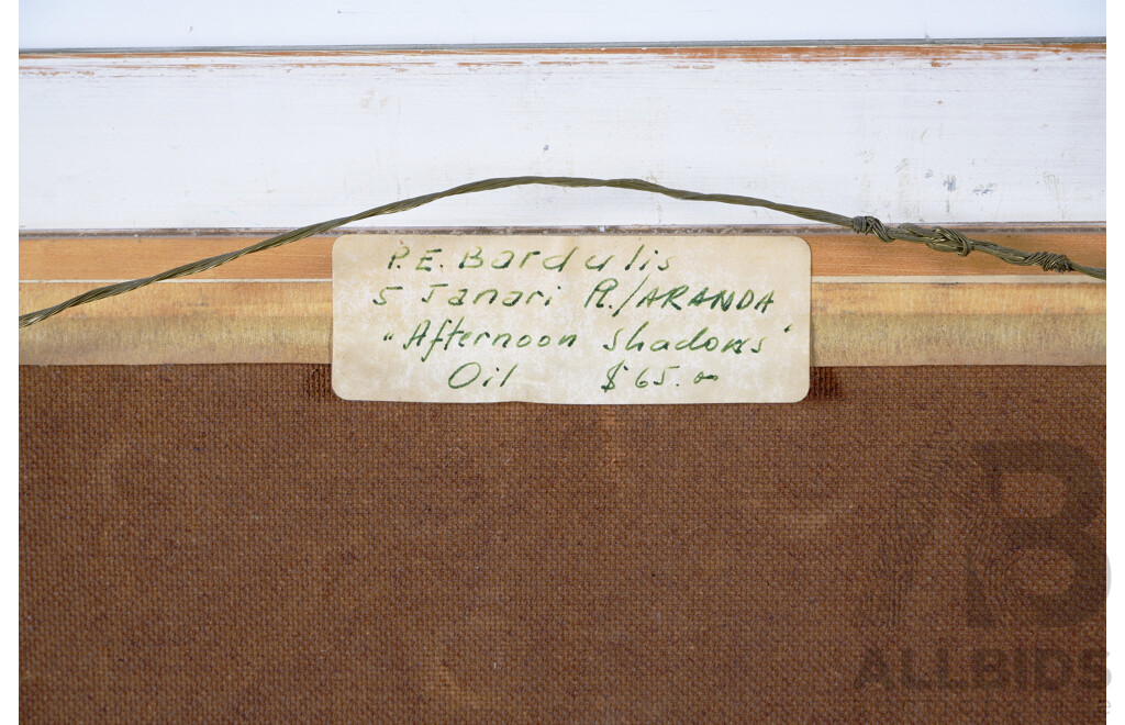 Peter Bardulis (20th Century, Latvian-Australian, 1912-1988), Afternoon Shadows, Lovely Vintage Oil on Board, 48 x 58 cm (frame)