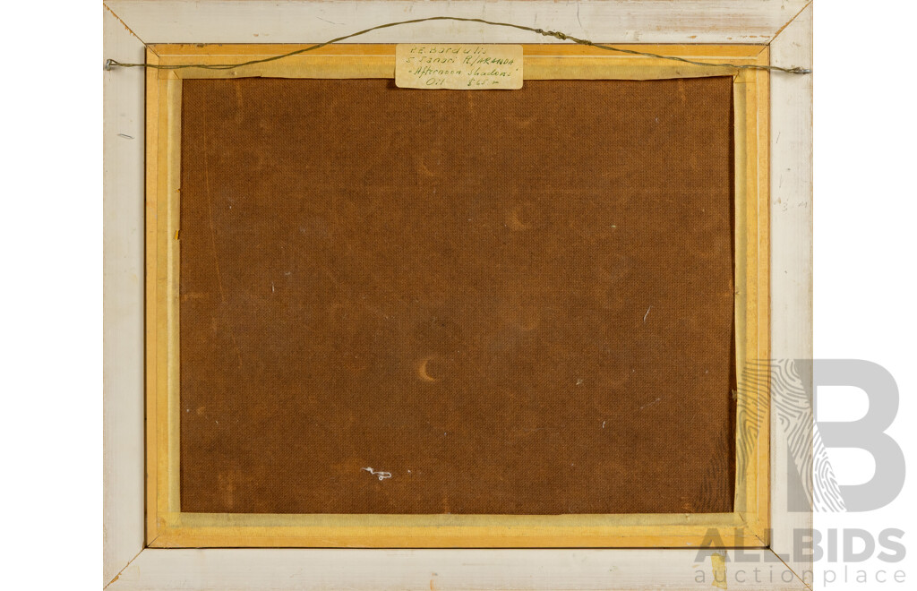 Peter Bardulis (20th Century, Latvian-Australian, 1912-1988), Afternoon Shadows, Lovely Vintage Oil on Board, 48 x 58 cm (frame)