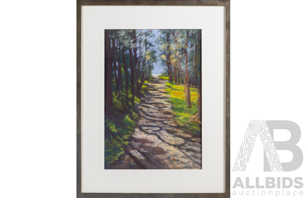 Lyn Woolridge (Contemporary, Australian), Patterns Along the Path (Landscape), Pastel on Board, 65 X 51 Cm (Frame)