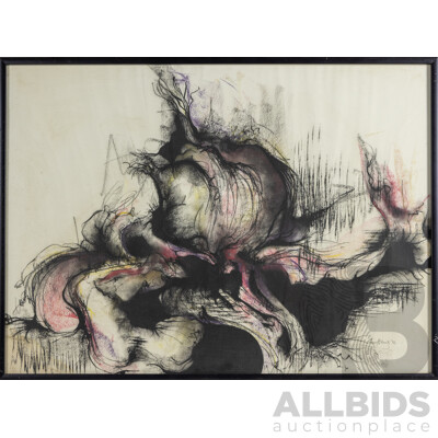 Mary Black, (20th Century, American), a Private Torment (1983), Original Mixed Media Pastel, 56 x 76 cm (frame)