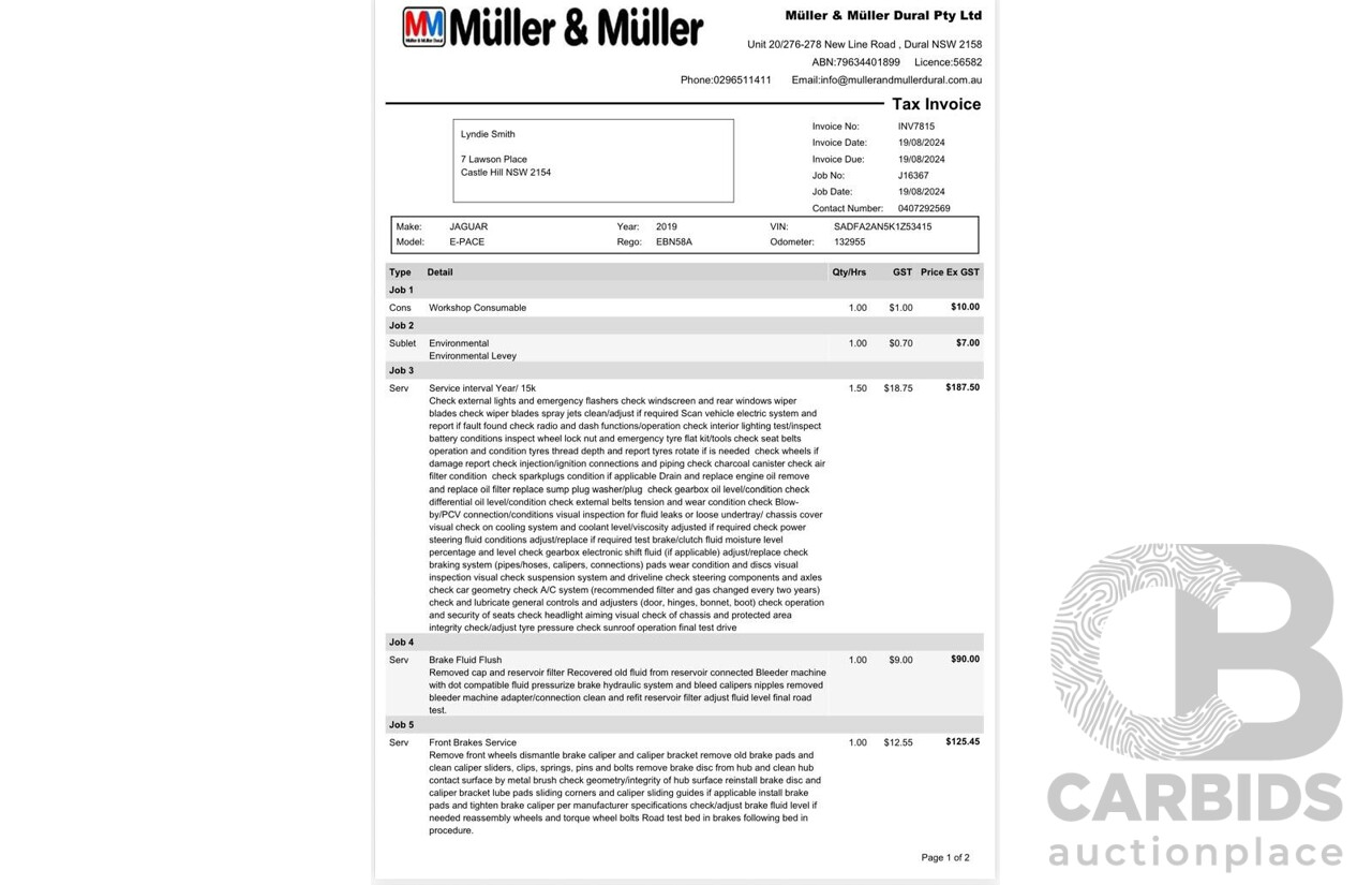 04/2019 Jaguar E-Pace D180 SE (AWD 132kW) X540 MY19 4d Wagon Italian Racing Red Metallic Turbo Diesel 2.0L