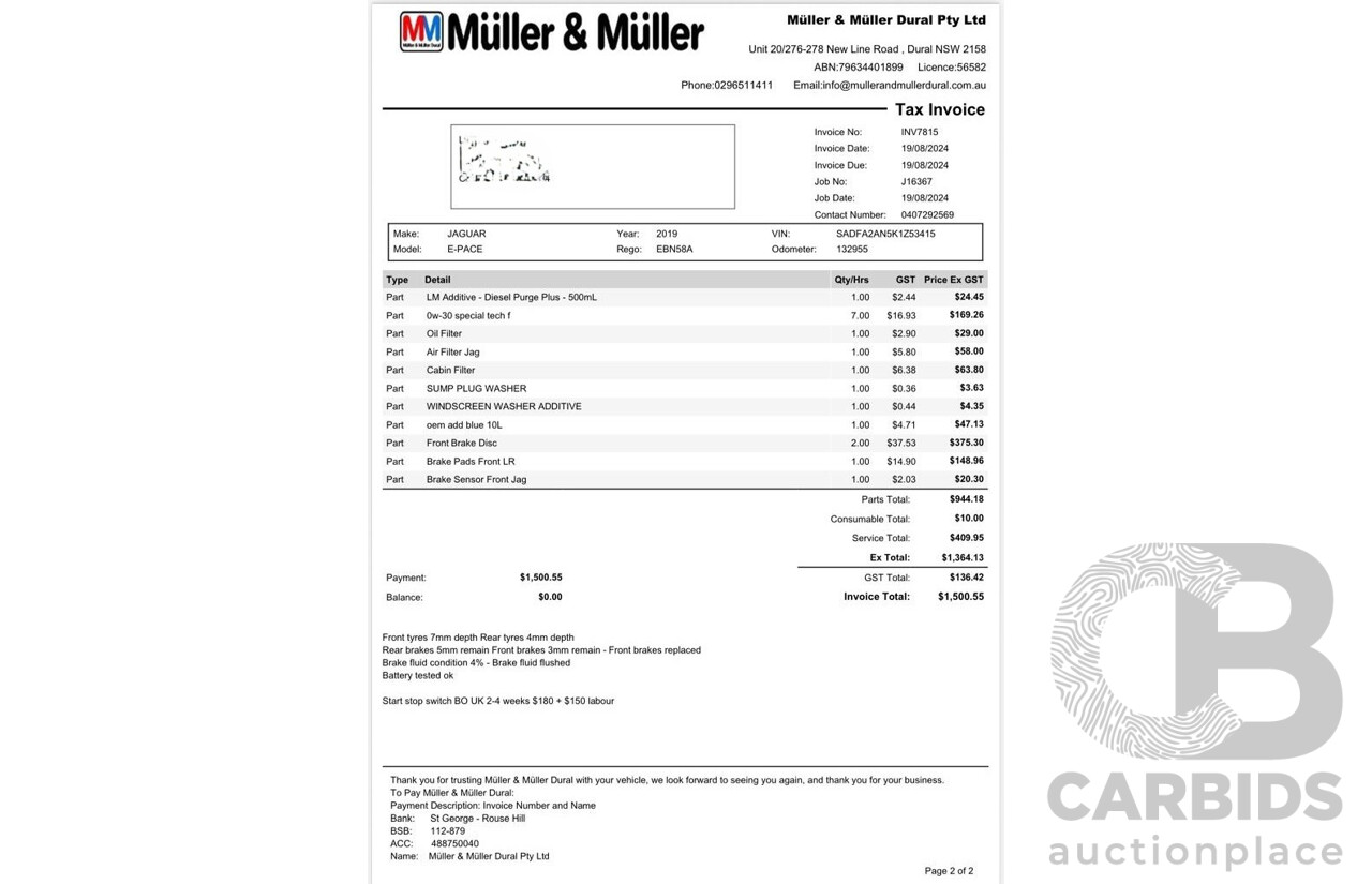 04/2019 Jaguar E-Pace D180 SE (AWD 132kW) X540 MY19 4d Wagon Italian Racing Red Metallic Turbo Diesel 2.0L