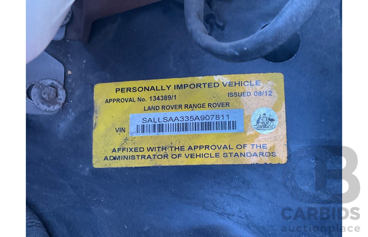 1/2005 Land Rover Range Rover Sport 4.2 S/C 4d Wagon Java Black Metallic Supercharged V8 4.2L - Personal Import 8/12