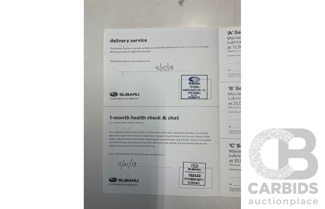 12/2018 Subaru XV 2.0i-S (AWD) MY19 4D Wagon Cool Grey Khaki 2.0L