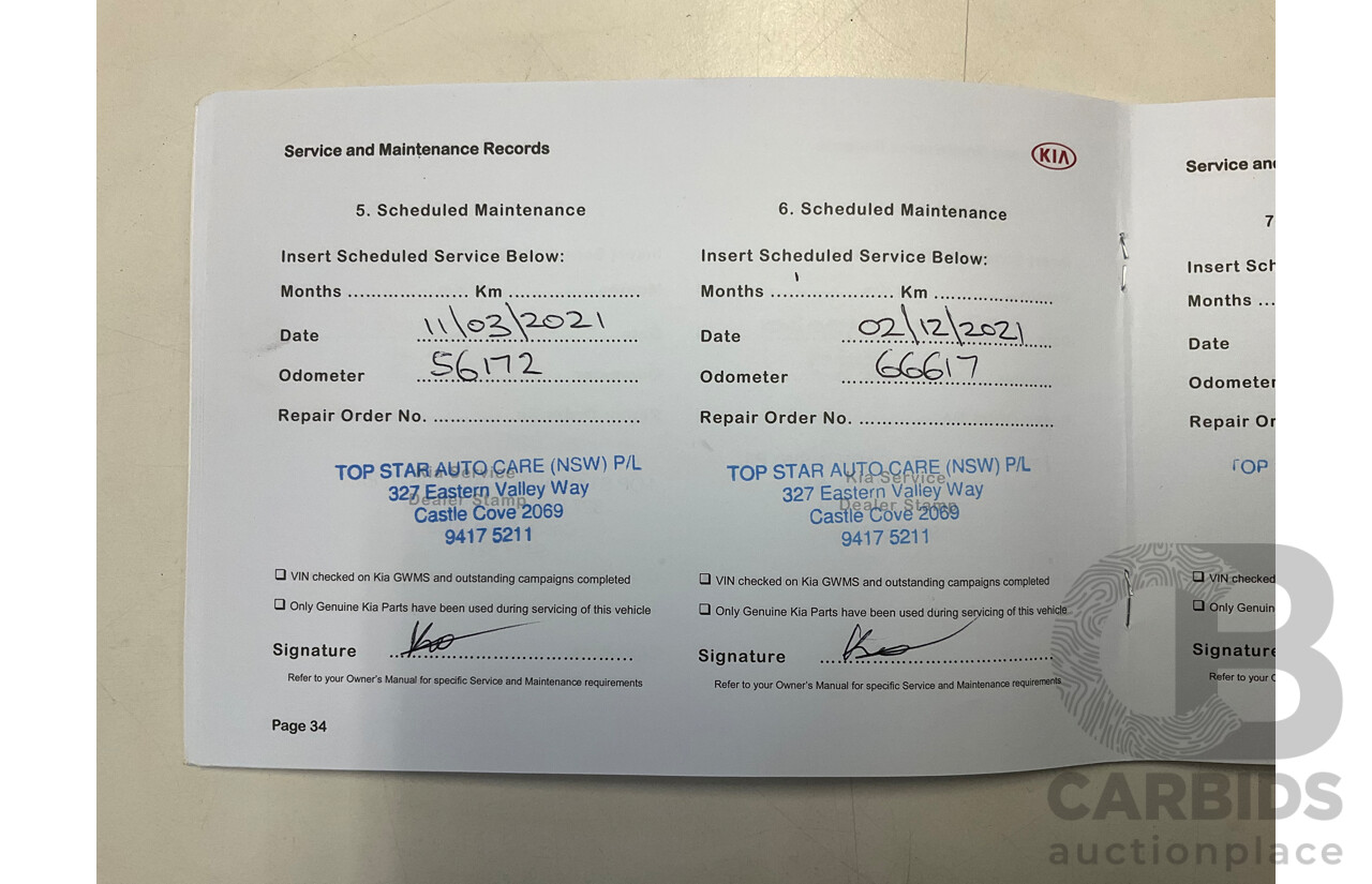 03/2018 Kia Sorento GT-Line (4x4) UM MY18 4d Wagon Aurora Black Pearl Turbo Diesel 2.2L