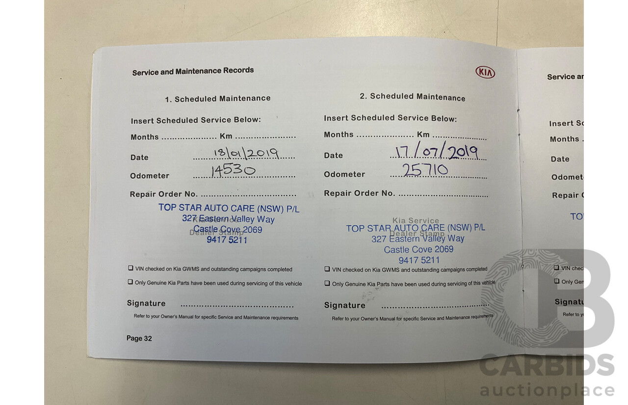 03/2018 Kia Sorento GT-Line (4x4) UM MY18 4d Wagon Aurora Black Pearl Turbo Diesel 2.2L