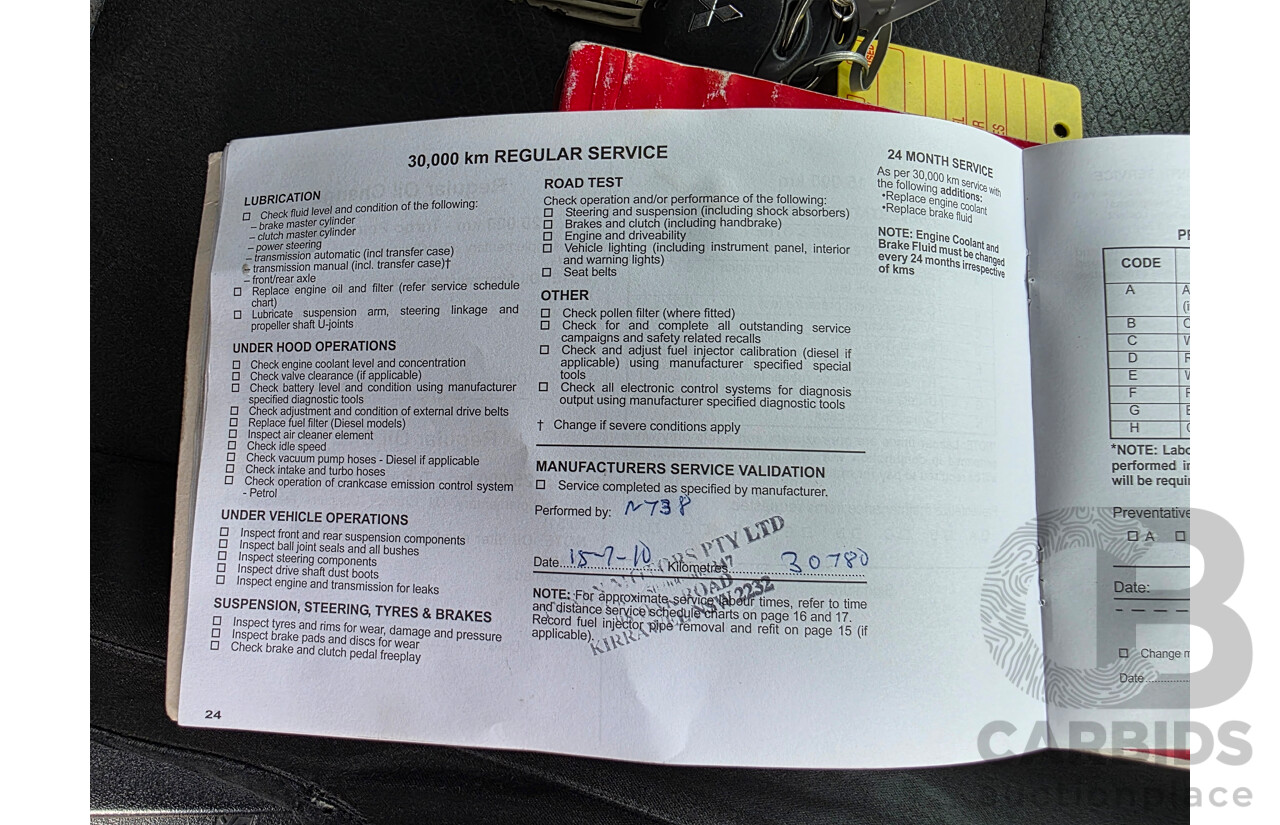 6/2009 Mitsubishi Pajero GLS LWB (4x4) NT 4d Wagon Silver Turbo Diesel 3.2L - 7 Seater