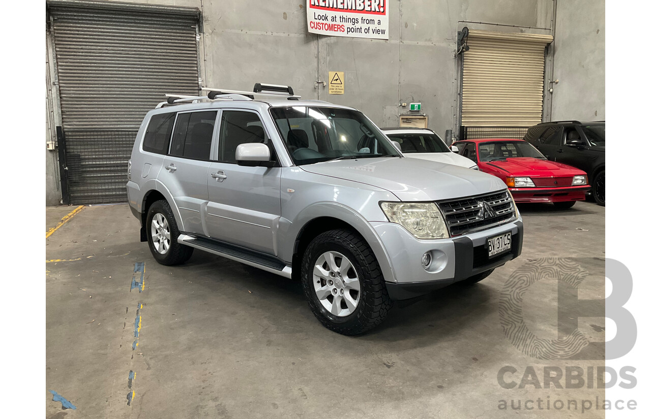 6/2009 Mitsubishi Pajero GLS LWB (4x4) NT 4d Wagon Silver Turbo Diesel 3.2L - 7 Seater