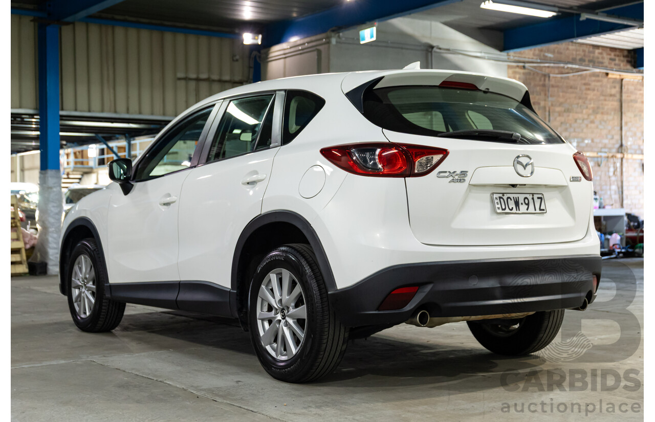 11/2015 Mazda CX-5 Maxx Sport (AWD) MY15 4d Wagon White 2.2L