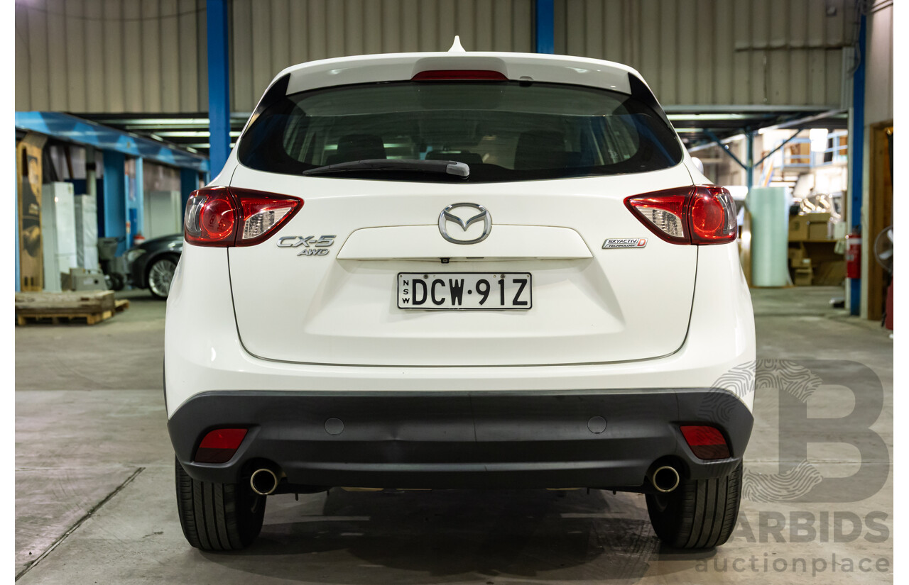 11/2015 Mazda CX-5 Maxx Sport (AWD) MY15 4d Wagon White 2.2L