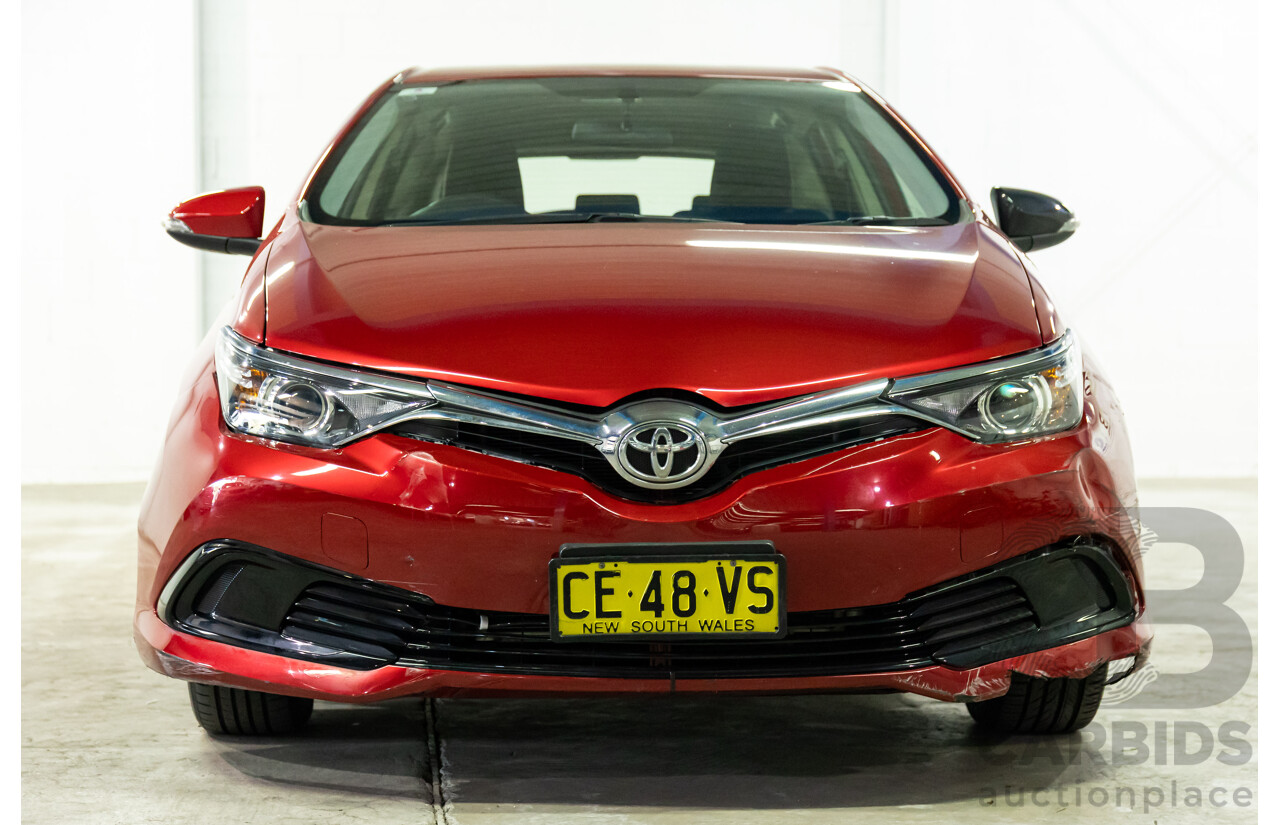 07/2015 Toyota Corolla Ascent (FWD) ZRE182R MY15 5d Hatchback Barcelona Red Metallic 1.8L