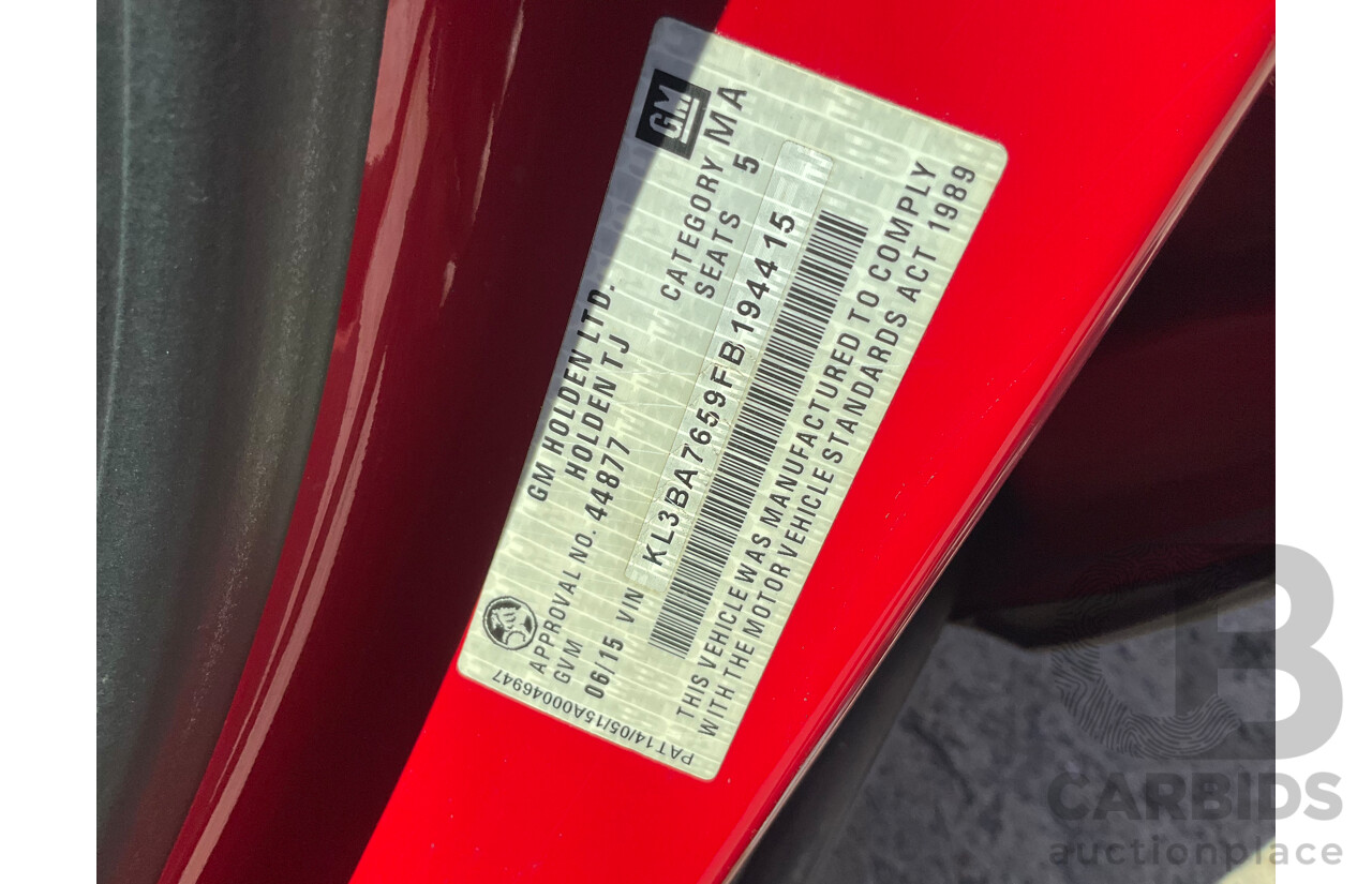 6/2015 Holden Trax LTZ TJ MY15 4d Wagon Red Hot 1.8L