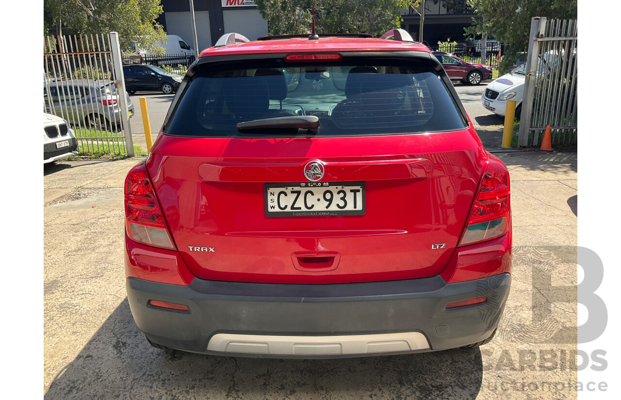 6/2015 Holden Trax LTZ TJ MY15 4d Wagon Red Hot 1.8L