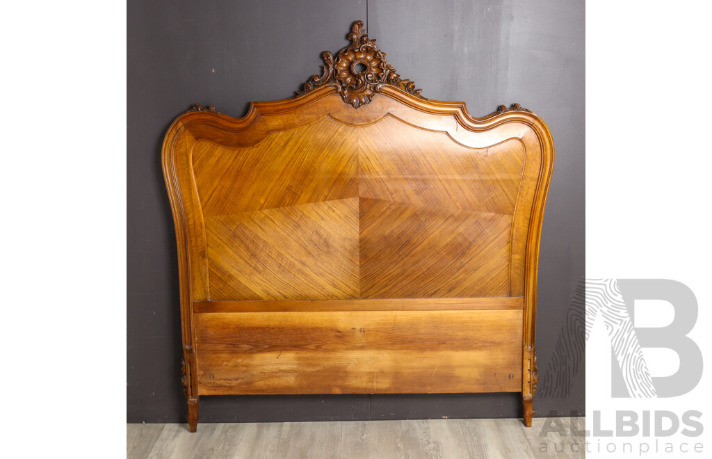 Victorian French Mahogany Bed Head