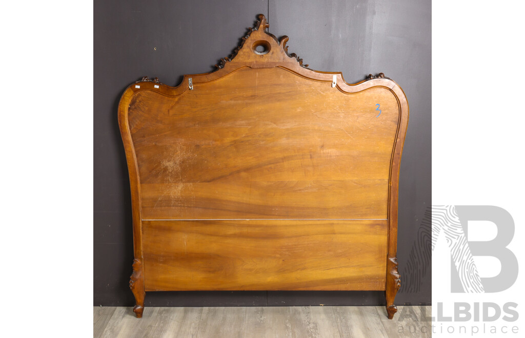 Victorian French Mahogany Bed Head