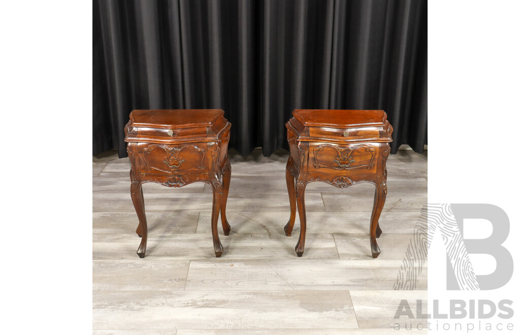 Pair of Reproduction French Style Bedside Chests