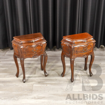 Pair of Reproduction French Style Bedside Chests