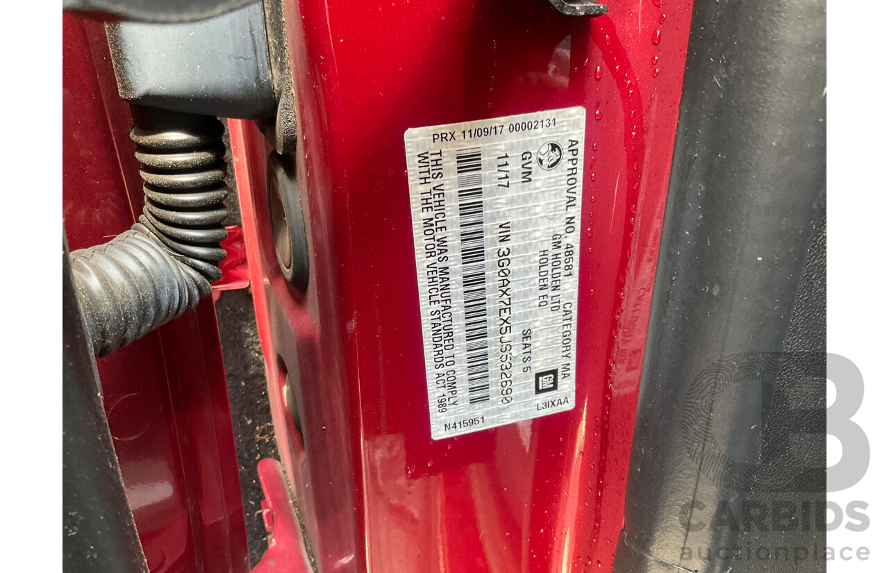 11/2017 Holden Equinox LTZ (FWD) FWD EQ MY18 4D Wagon Glory Red Turbo 2.0L