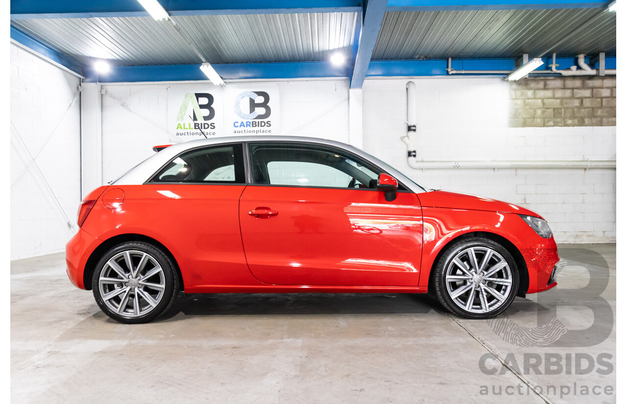 09/2011 Audi A1 1.4 TFSI Ambition (FWD) 8X 3d Hatchback Misano Red Pearl Turbo 1.4L