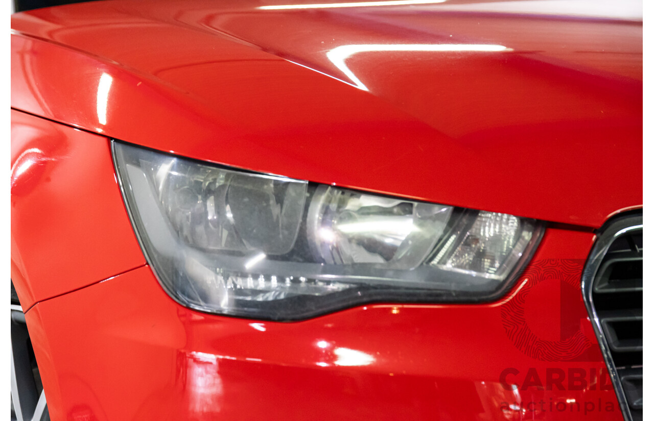 09/2011 Audi A1 1.4 TFSI Ambition (FWD) 8X 3d Hatchback Misano Red Pearl Turbo 1.4L