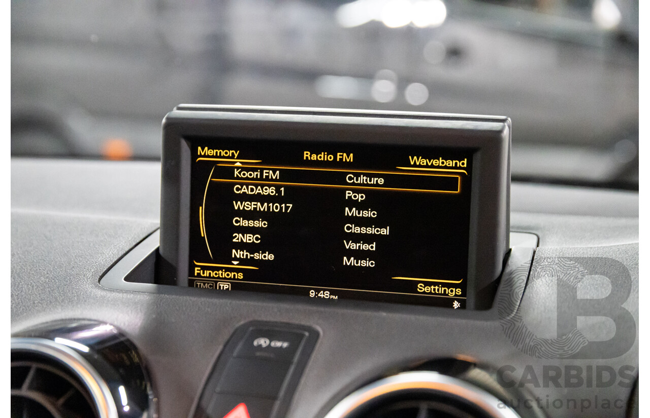 09/2011 Audi A1 1.4 TFSI Ambition (FWD) 8X 3d Hatchback Misano Red Pearl Turbo 1.4L