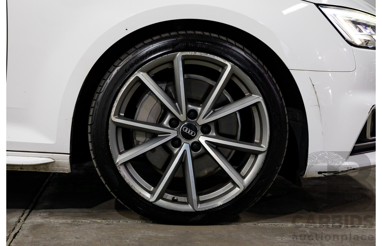 01/2018 Audi A4 2.0 TFSI Quattro S-Line LN (AWD) F4 MY18 (B9) 4d Sedan Ibis White Turbo 2.0L