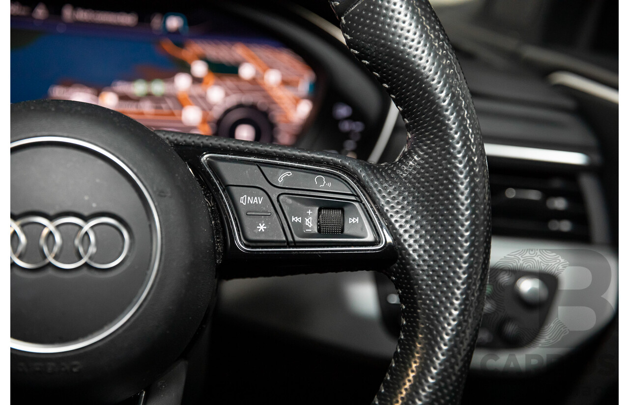 01/2018 Audi A4 2.0 TFSI Quattro S-Line LN (AWD) F4 MY18 (B9) 4d Sedan Ibis White Turbo 2.0L