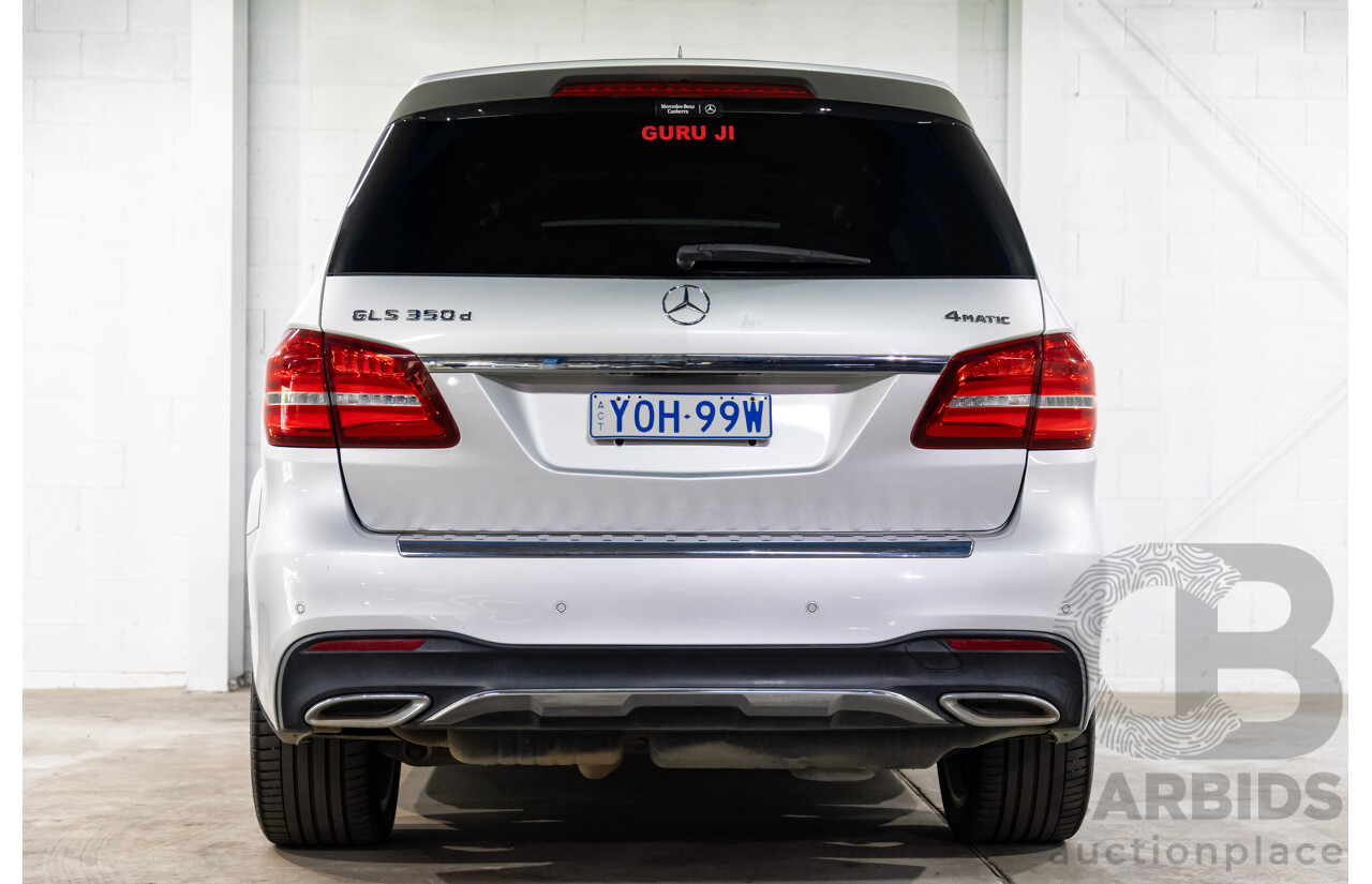 7/2018 Mercedes-Benz GLS 350d AMG Line 4Matic (AWD) X166 MY17 4d Wagon Iridium Silver Metallic Turbo Diesel V6 3.0L