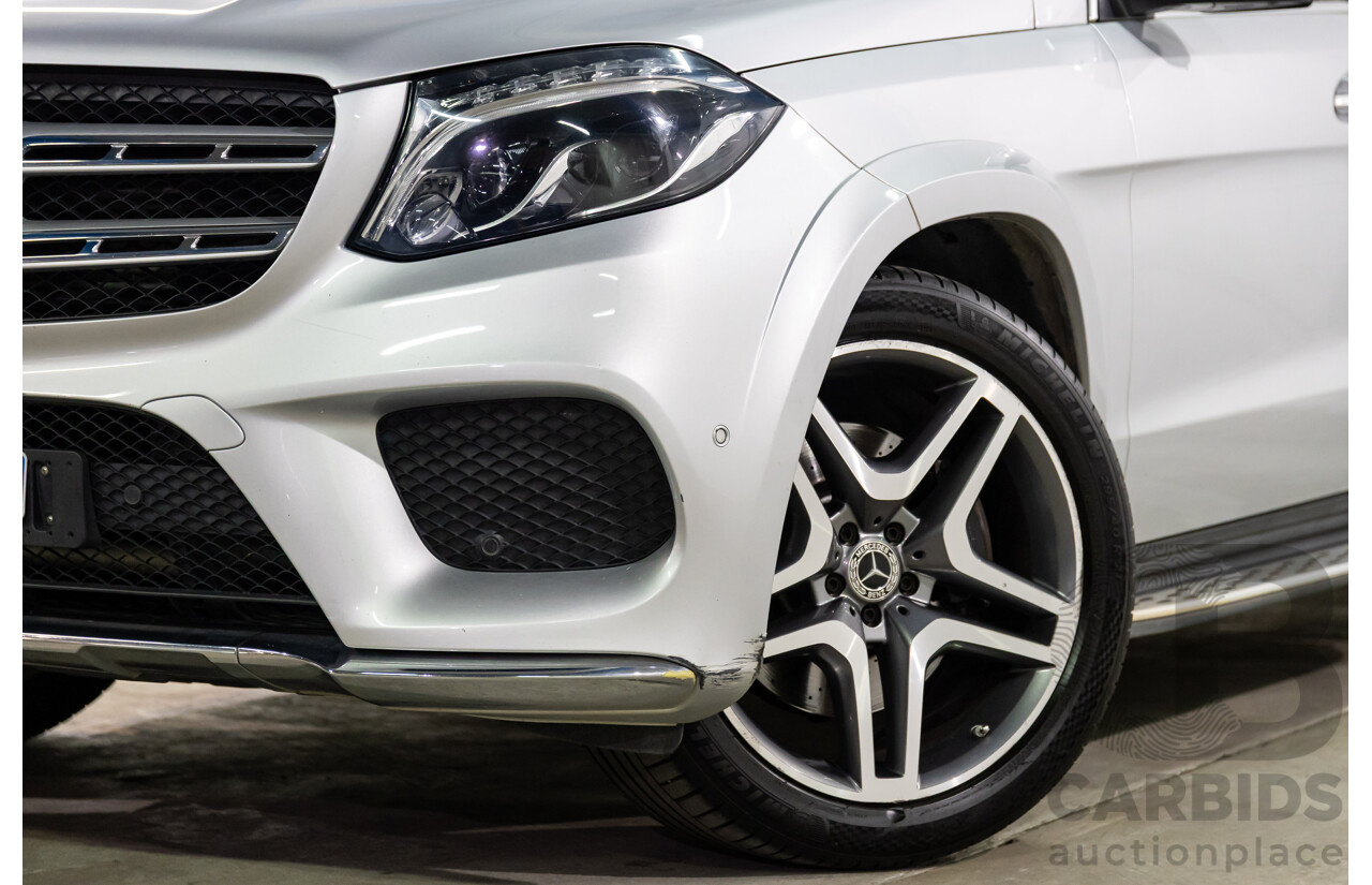 7/2018 Mercedes-Benz GLS 350d AMG Line 4Matic (AWD) X166 MY17 4d Wagon Iridium Silver Metallic Turbo Diesel V6 3.0L