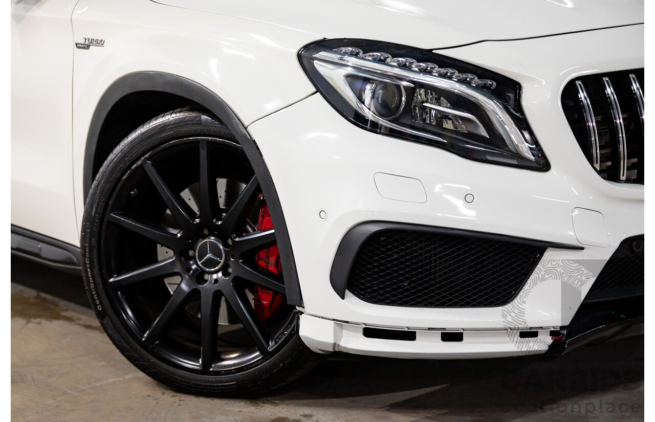 05/2016 Mercedes-Benz GLA 45 AMG 4Matic (AWD) X156 MY16 4d Wagon Cirrus White Turbo 2.0L