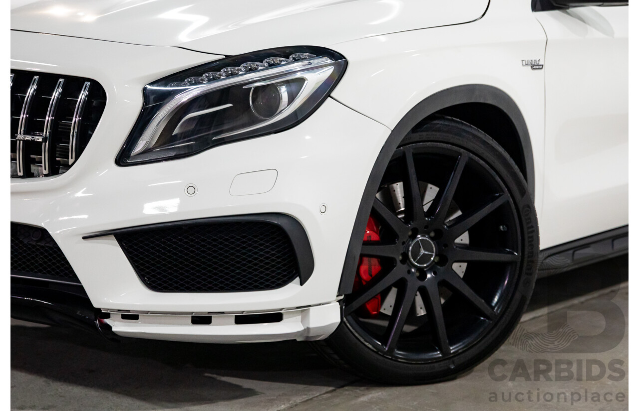 05/2016 Mercedes-Benz GLA 45 AMG 4Matic (AWD) X156 MY16 4d Wagon Cirrus White Turbo 2.0L