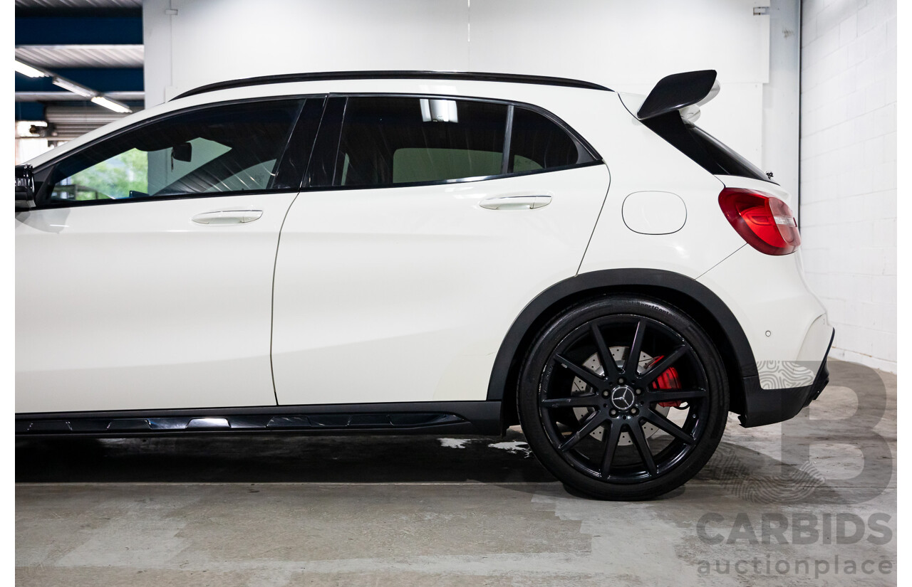 05/2016 Mercedes-Benz GLA 45 AMG 4Matic (AWD) X156 MY16 4d Wagon Cirrus White Turbo 2.0L