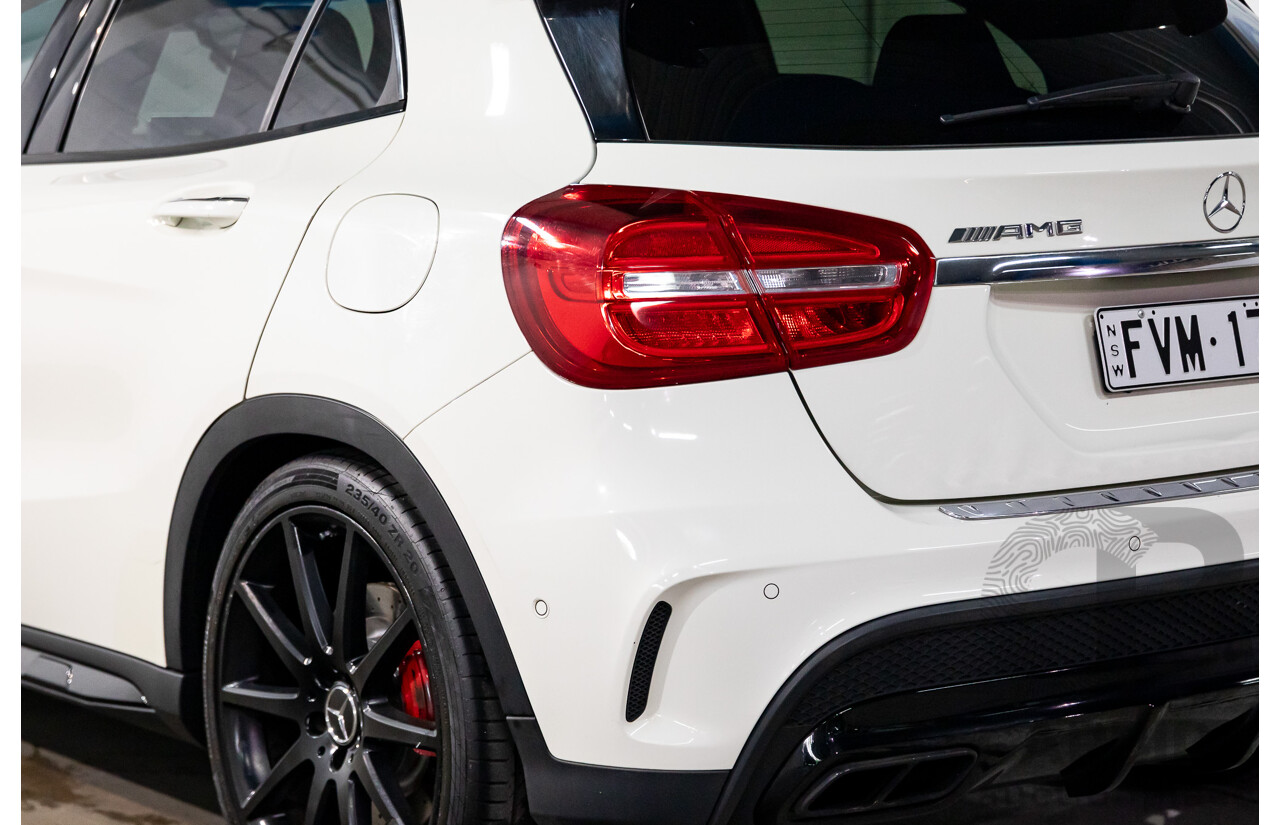 05/2016 Mercedes-Benz GLA 45 AMG 4Matic (AWD) X156 MY16 4d Wagon Cirrus White Turbo 2.0L