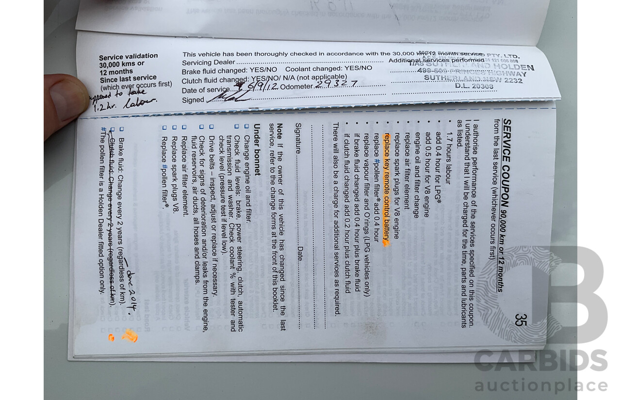 6/2010 Holden Commodore International VE MY10 4d Sedan Heron White V6 3.0L