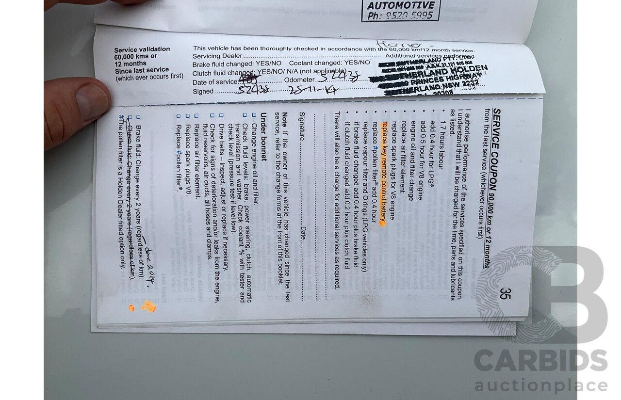 6/2010 Holden Commodore International VE MY10 4d Sedan Heron White V6 3.0L