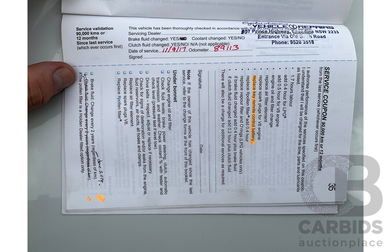 6/2010 Holden Commodore International VE MY10 4d Sedan Heron White V6 3.0L