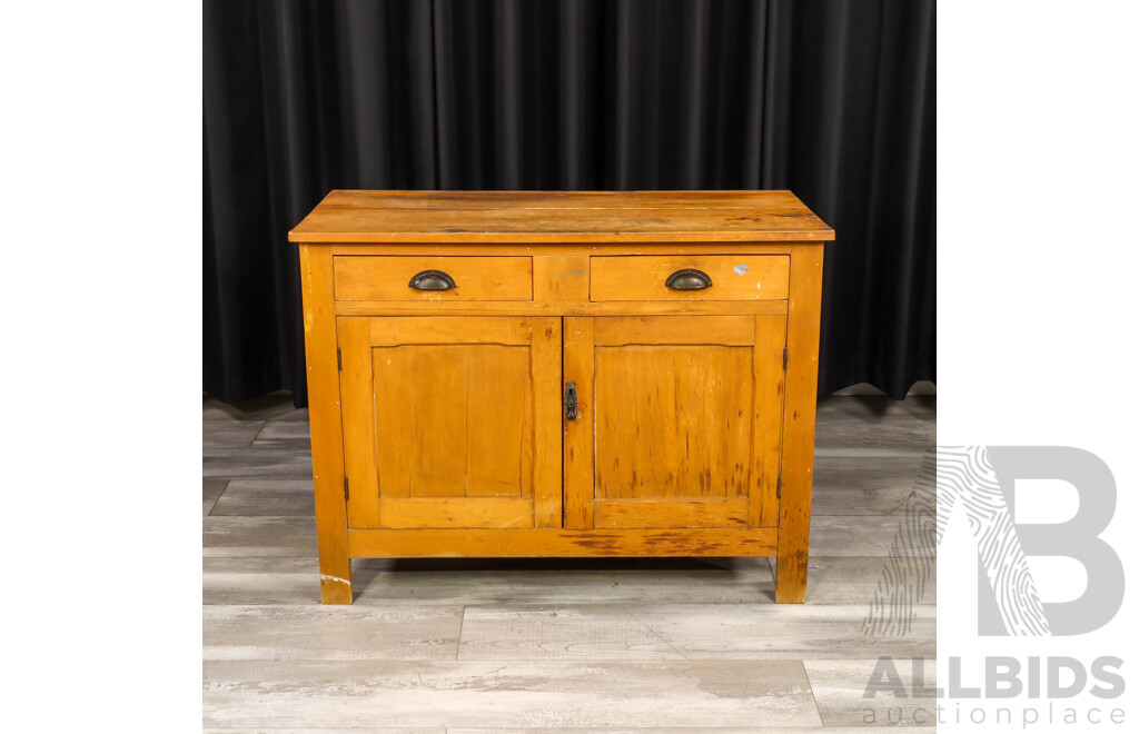 Rustic Pine Two Drawer Meatsafe