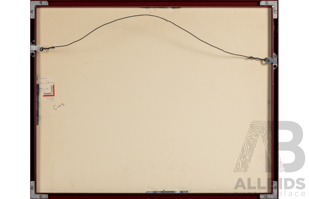 Craig, (20th Century, Working c1980s), Nudes, Original Crayon Sketch, 41 x 51 cm (frame)