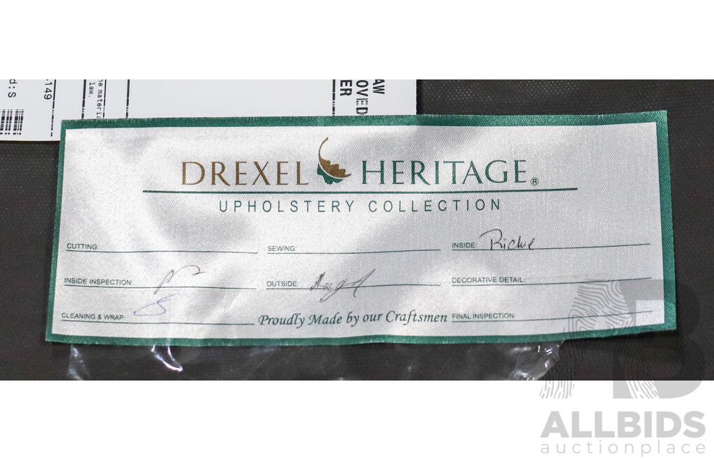 Set of Three Modern Fabric Upholstered Armchairs