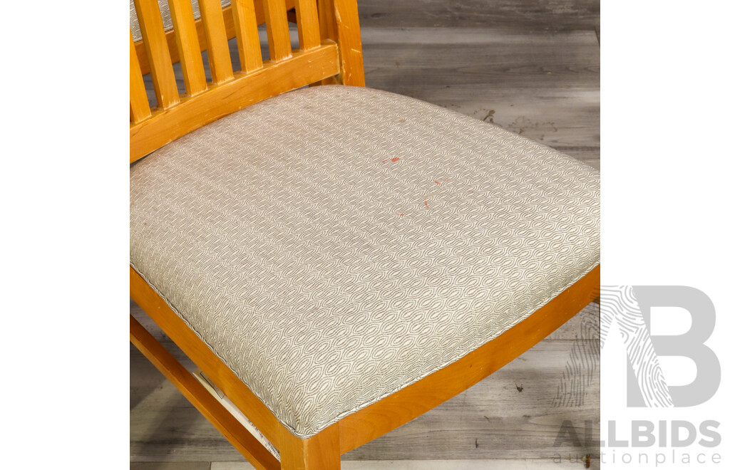 Set of Four Modern Dining Chairs Including a Carver